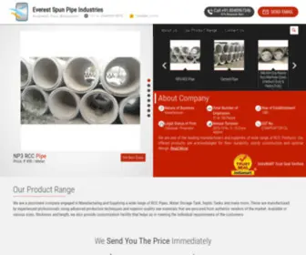 Everestspunpipeindustries.com(Everest Spun Pipe Industries) Screenshot