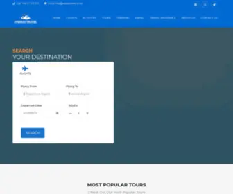 Everesttravel.co.nz(Travels and tour company) Screenshot