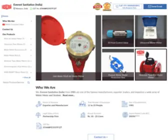 Everestwatermeter.com(Manufacturer of Multi Jet Water Meter & Ultrasonic Flow Meters by Everest Sanitation (India)) Screenshot