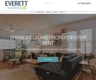 Everett-Homes.com(Springfield Rental Properties and Property Management) Screenshot