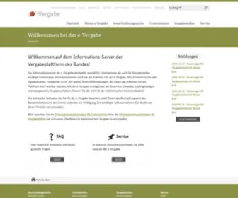 Evergabe-Online.info(EVERGABE Startseite) Screenshot