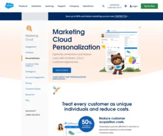 Evergage.com(Marketing Cloud Personalization) Screenshot