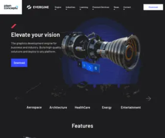 Evergine.com(The multiplatform graphics engine designed for industry) Screenshot