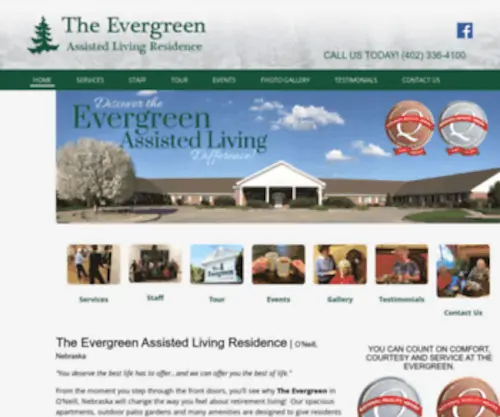 Evergreenalf.com(The Evergreen Assisted Living Residence) Screenshot
