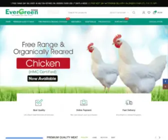 Evergreenfoods.co.uk(Fresh Halal Meat & Groceries Items) Screenshot