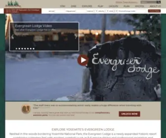 Evergreenlodge.com(Evergreen's Yosemite Lodge) Screenshot
