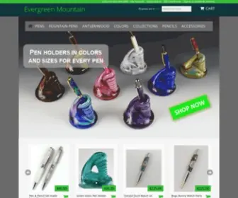 Evergreenmountainpens.com(Hand made pens for sale) Screenshot