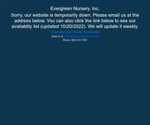 Evergreennurseryinc.net(Evergreen Nursery) Screenshot