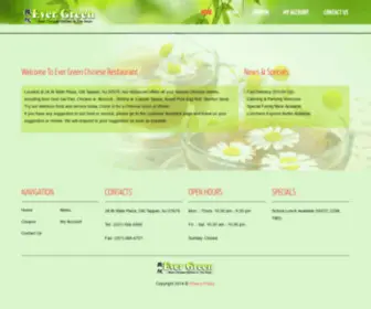 Evergreenoldtappan.com(Ever Green Chinese Restaurant) Screenshot