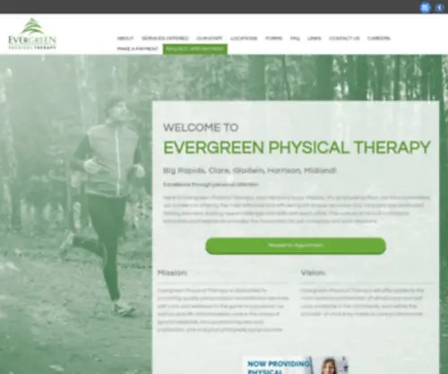 Evergreenpt.org(Evergreen Physical Therapy) Screenshot