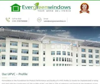 Evergreenrehau.com(UPVC Windows Manufacturers in Chennai) Screenshot