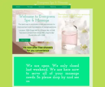 Evergreenspaandmassage.com(Evergreen Spa and Massage) Screenshot