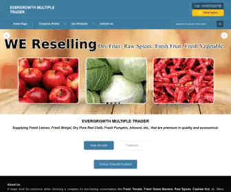 Evergrowthmultipletraders.com(Dry Pure Red Chilli Supplier) Screenshot