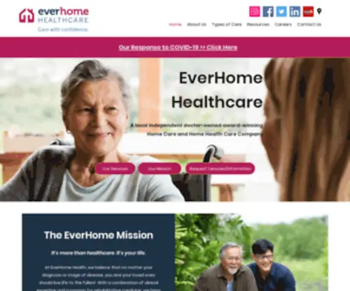 Everhomehealthcare.com(Senior Home Care Services) Screenshot