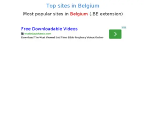 Everindex.be(Top sites in Belgium (.be)) Screenshot
