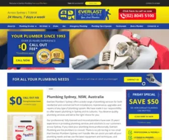 Everlastplumbing.com.au(Plumbing Sydney) Screenshot