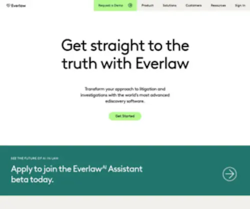 Everlaw.com.au(A modern approach to ediscovery) Screenshot