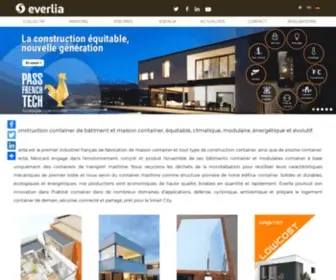 Everlia.com(La maison container et les piscines container Everlia) Screenshot