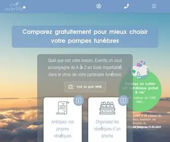 Everlife.ch(Prévoyance funéraire ou décès) Screenshot