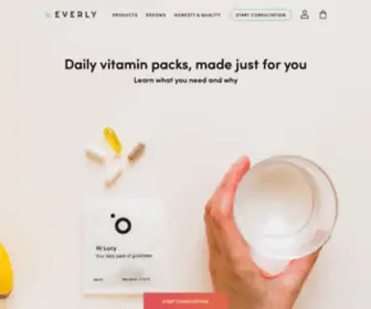 Everlywellness.co.uk(Personalised Vitamins UK) Screenshot