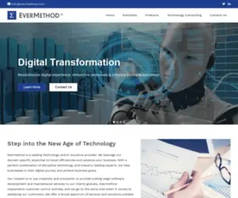 Evermethod.com(End-to-End Technology Enabled Services Evermethod) Screenshot