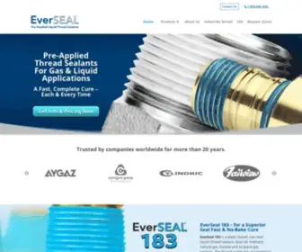 Eversealsealants.com(Pre Applied Thread Sealants) Screenshot