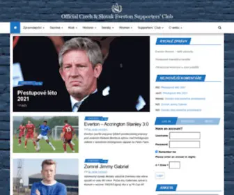Evertonfc.cz(Official Czech & Slovak Everton Supporters' Club) Screenshot
