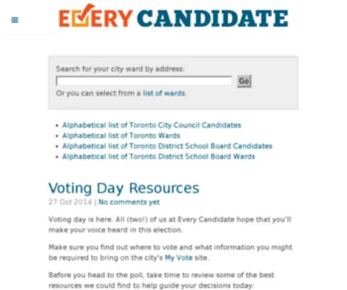 Everycandidate.org(Every Candidate) Screenshot