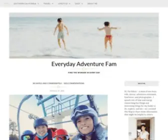 Everydayadventurefam.com(Find the Wonder in Every Day) Screenshot