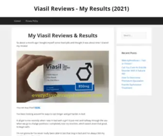Everydaycorrespondence.com(Viasil Reviews & Results) Screenshot