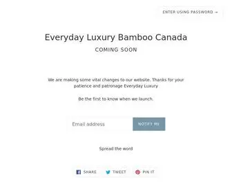 Everydayluxurybamboo.com(Everyday Luxury Bamboo Canada) Screenshot