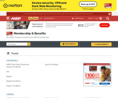 Everydaysavingscenter.com(AARP® Member Benefits) Screenshot