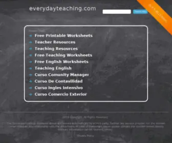 Everydayteaching.com(Classroom resources) Screenshot