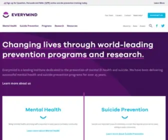 Everymind.org.au(Dedicated to the prevention of mental ill) Screenshot