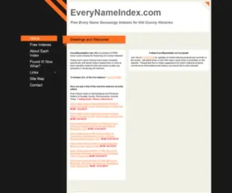 Everynameindex.com(Offers hundreds of FREE every name indexes!  Specifically compiled with family history researchers in mind) Screenshot