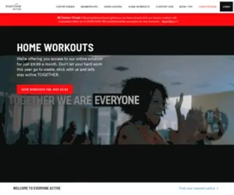 Everyoneactive.com(Everyone Active) Screenshot