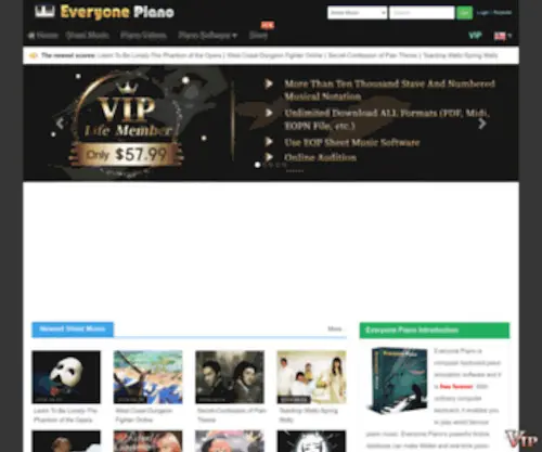 Everyonepiano.com(Everyone Piano) Screenshot