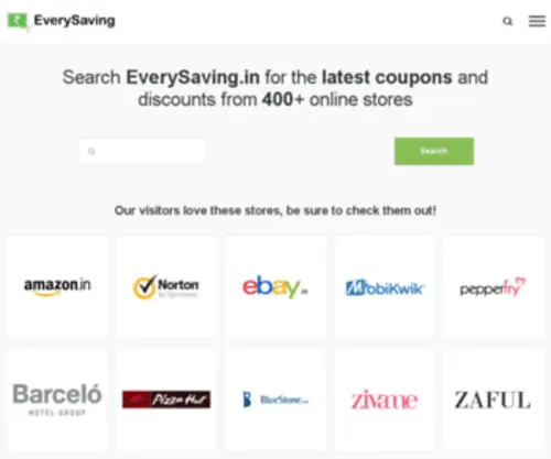 Everysaving.in(The ★★★★★ coupons page) Screenshot