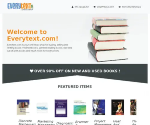 Everytext.com(Cheapest books) Screenshot