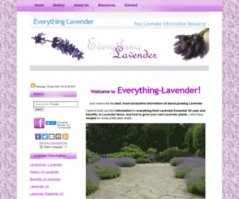 Everything-Lavender.com(LEARN ABOUT THE HERB LAVENDER) Screenshot