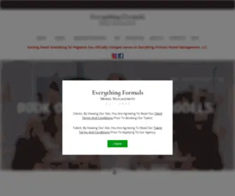 Everythingformals.com(Everything Formals Model Management) Screenshot