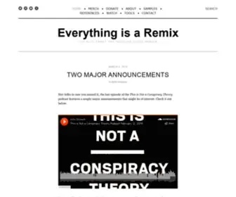Everythingisaremix.info(The site about the video series "Everything) Screenshot
