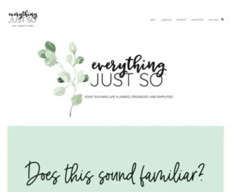 Everythingjustso.org(Everything just so) Screenshot