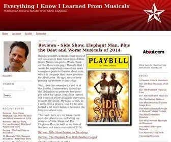 Everythingmusicals.com(Musicals) Screenshot