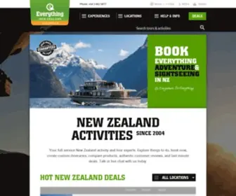 Everythingnewzealand.com(New Zealand Tours) Screenshot