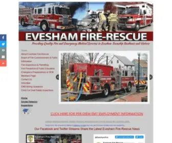 Eveshamfire.org(Providing Quality Fire and Emergency Medical Services to Evesham Township Residents and Visitors) Screenshot