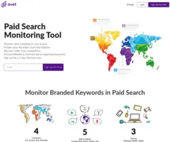 Evet.com(Paid Search Monitoring Tool) Screenshot