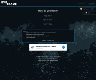 Evetrade.space(EVE Online Market Trade Tool) Screenshot
