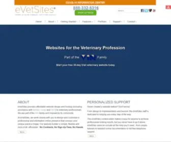 Evetsites.com(Veterinary Website Design & Hosting brought to you by VIN) Screenshot