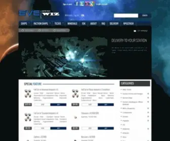 Evewiz.com(Buy EVE Online Ships) Screenshot